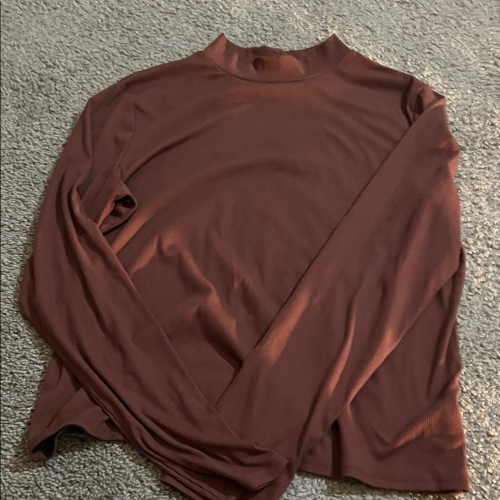 Women's Long Sleeve Brown Top